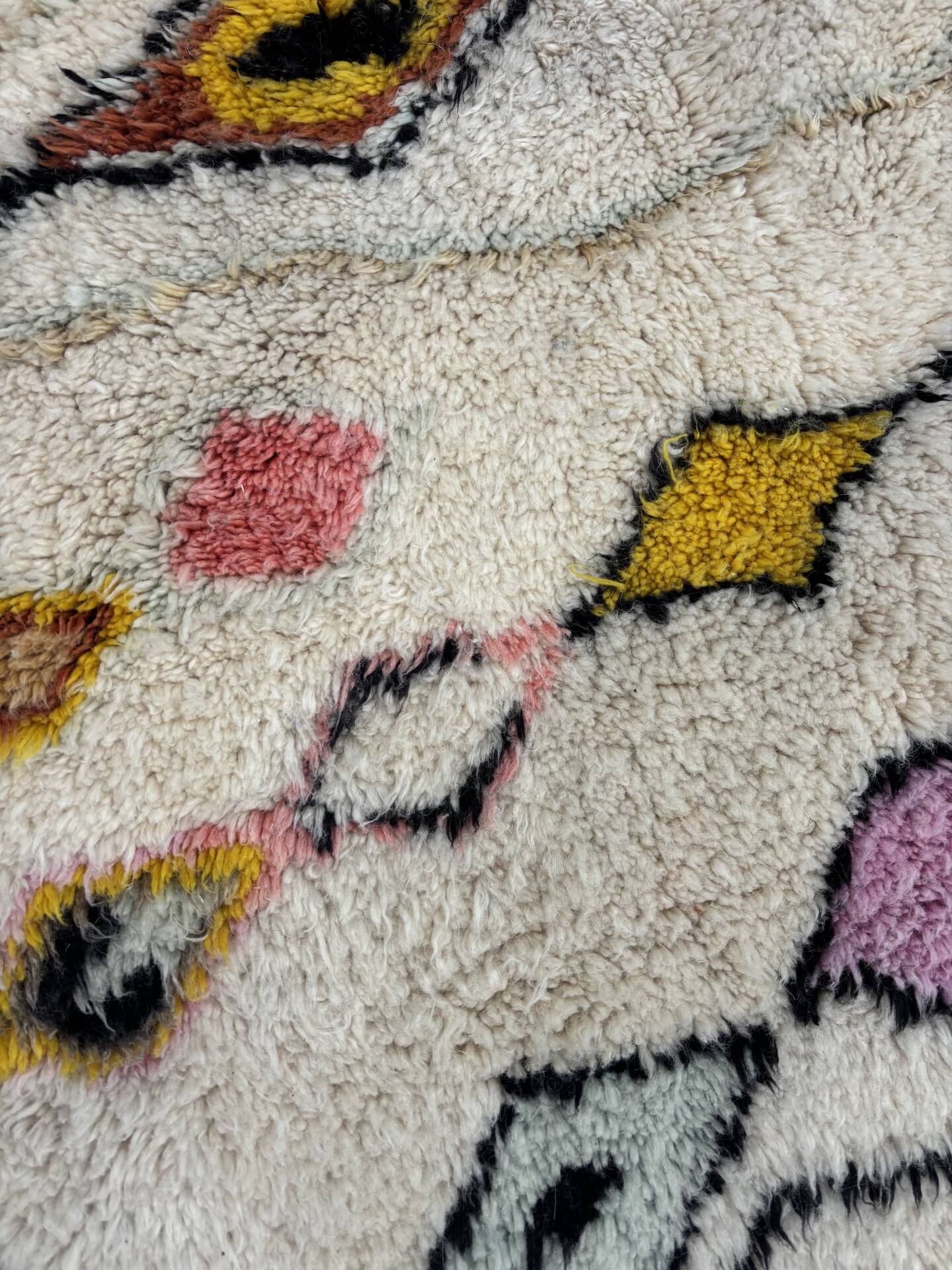 New Moroccan Berber rug M'rirt – 200x300 cm – Multicolored diamonds