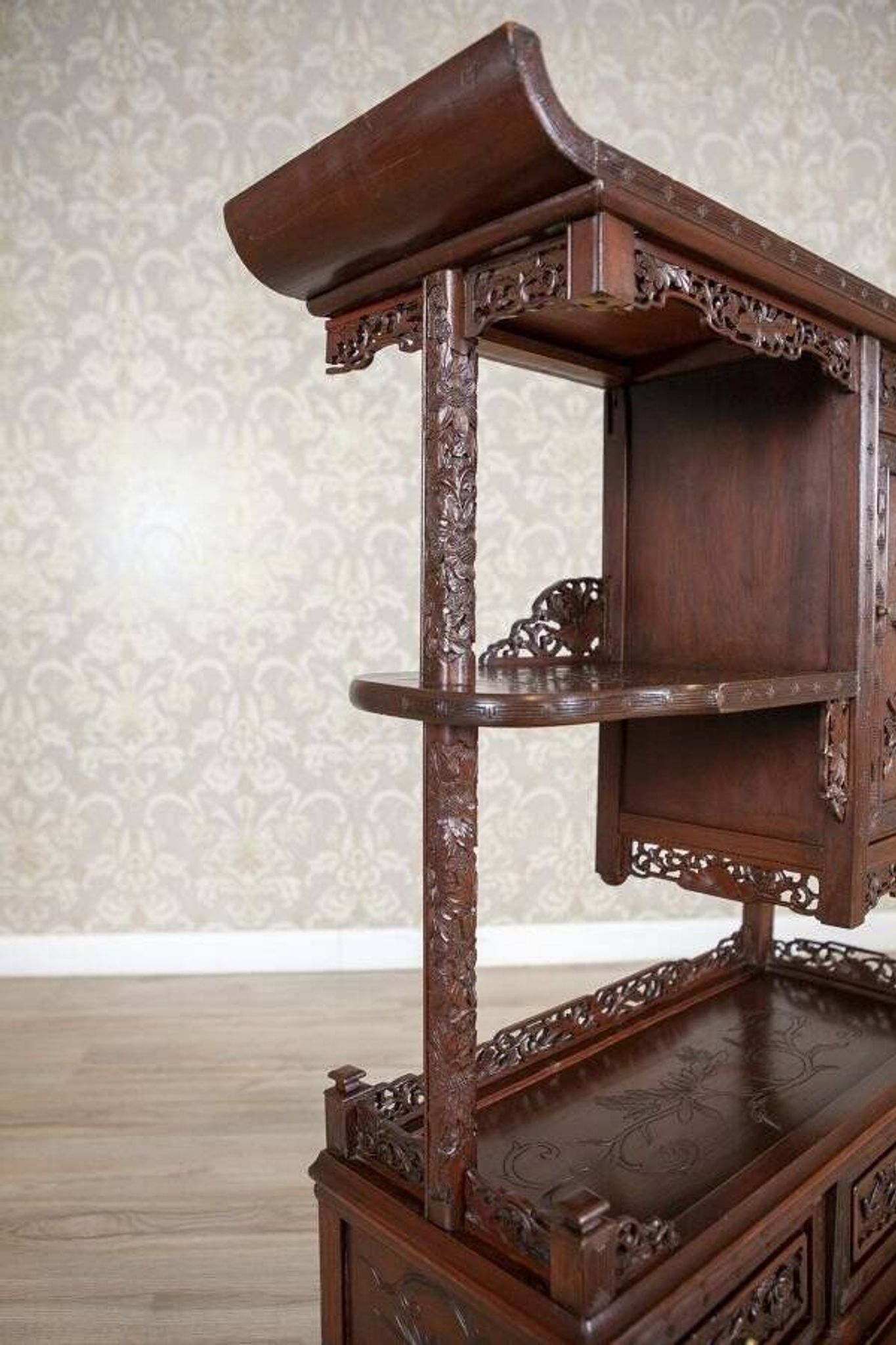 Antique Japanese Cabinet in Exotic Wood