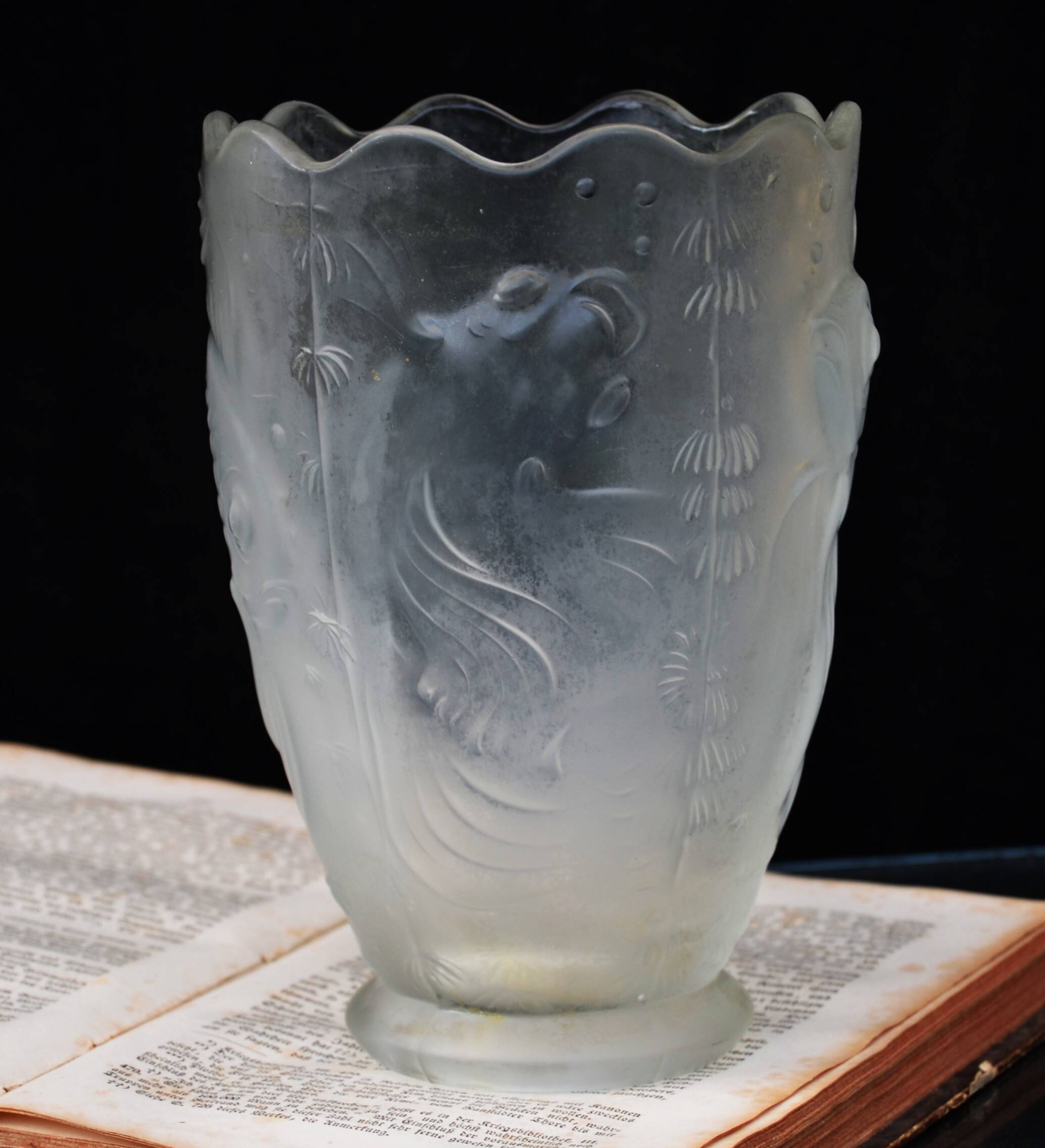 Art Deco Josef Inwald Barloc Satin Glass Fish