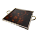 Faux tortoise shell & brass Dior style tray, Italy, 1970s