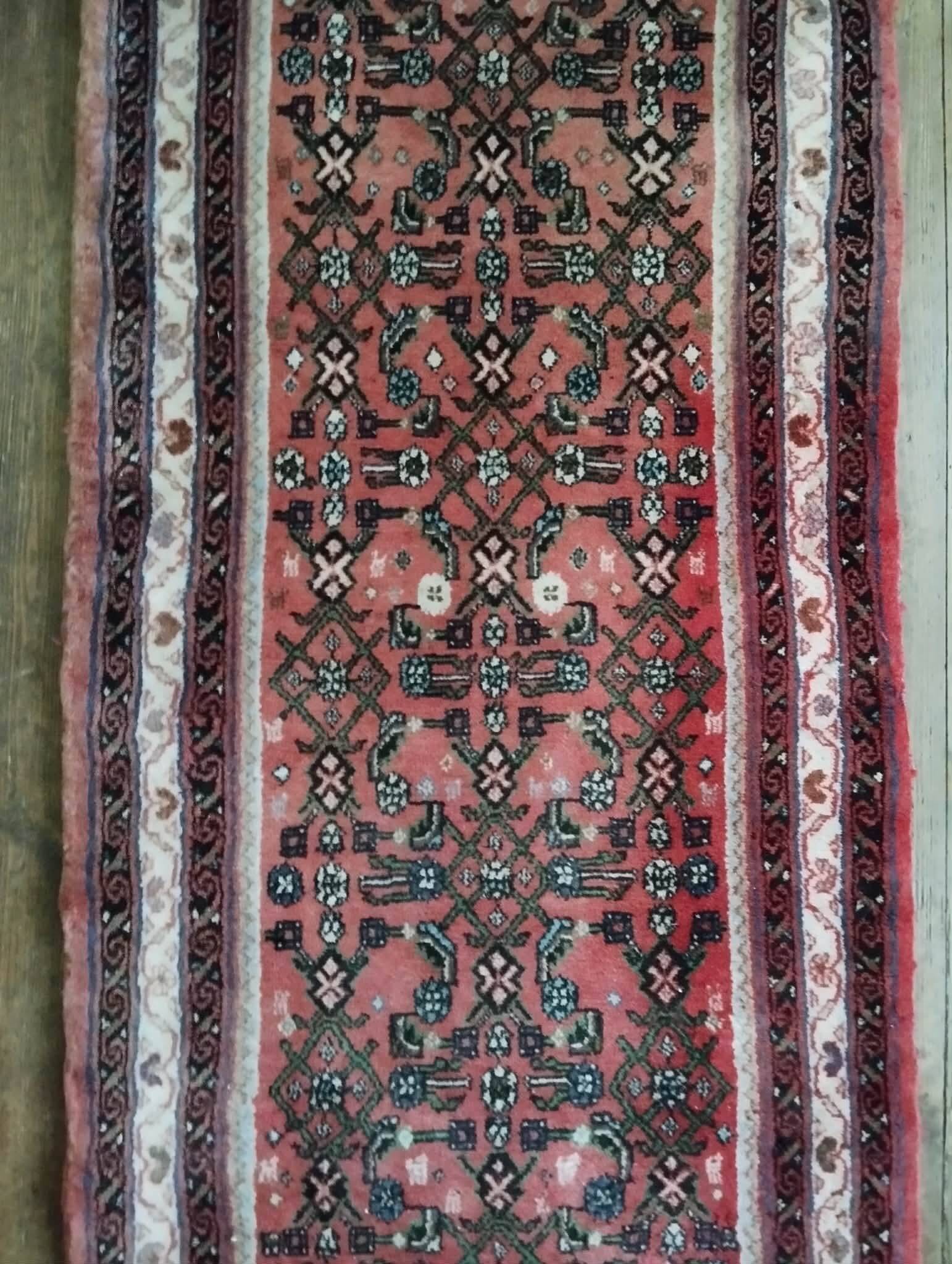 Tapis de couloir Hamadan fait main 200x79cm
