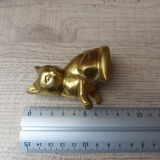 Vintage brass cat figure