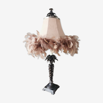 Original pineapple lamp with feathered offal