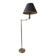 Brass reading floor lamp, adjustable arm, vintage anthracite shade.