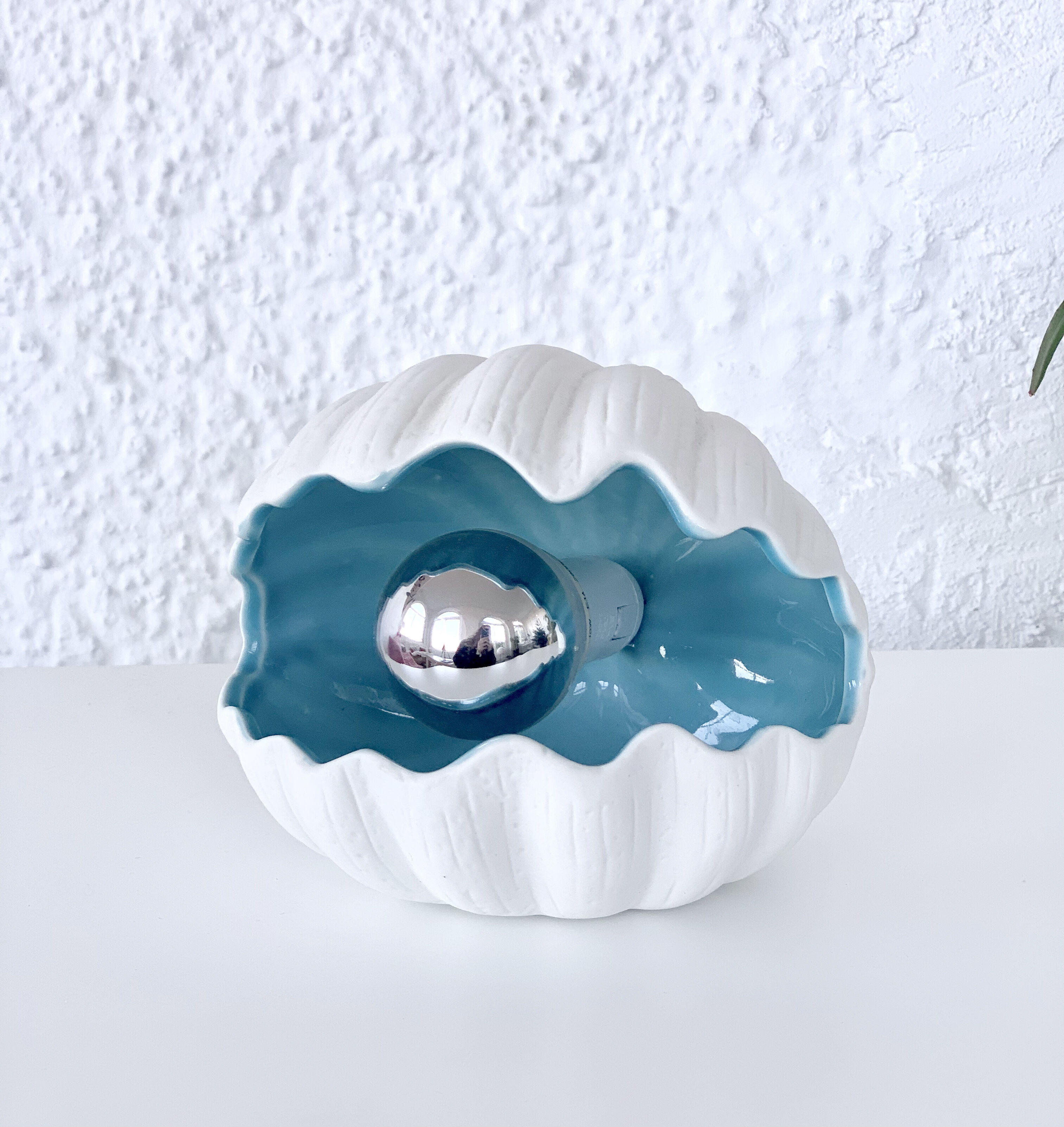 Lampe coquillage en céramique