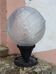 Lampe boule Art Deco Verre moulé pressé Signé Muller