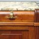 Art Deco sideboard in walnut with a marble top