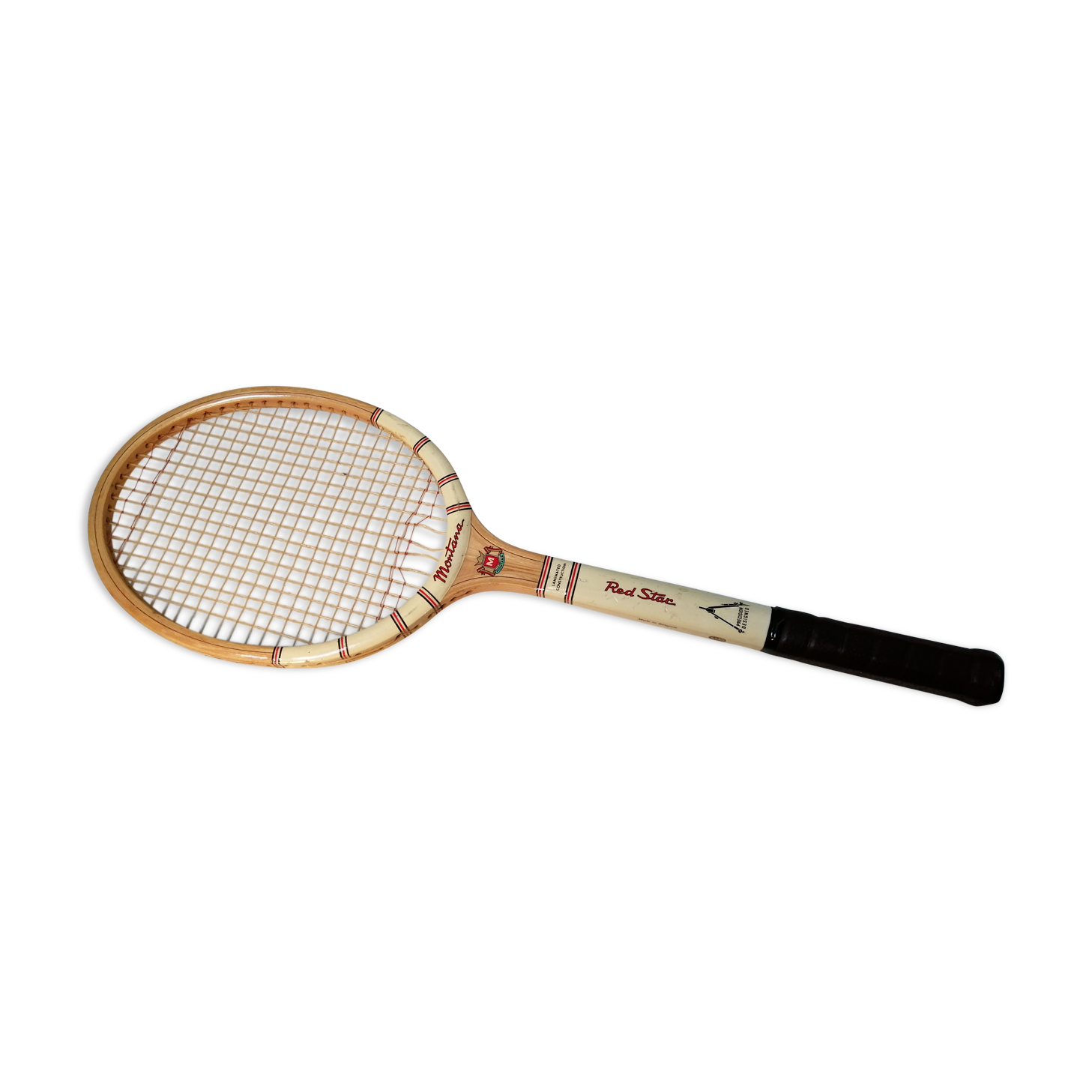 Vintage tennis racket Red star Montana