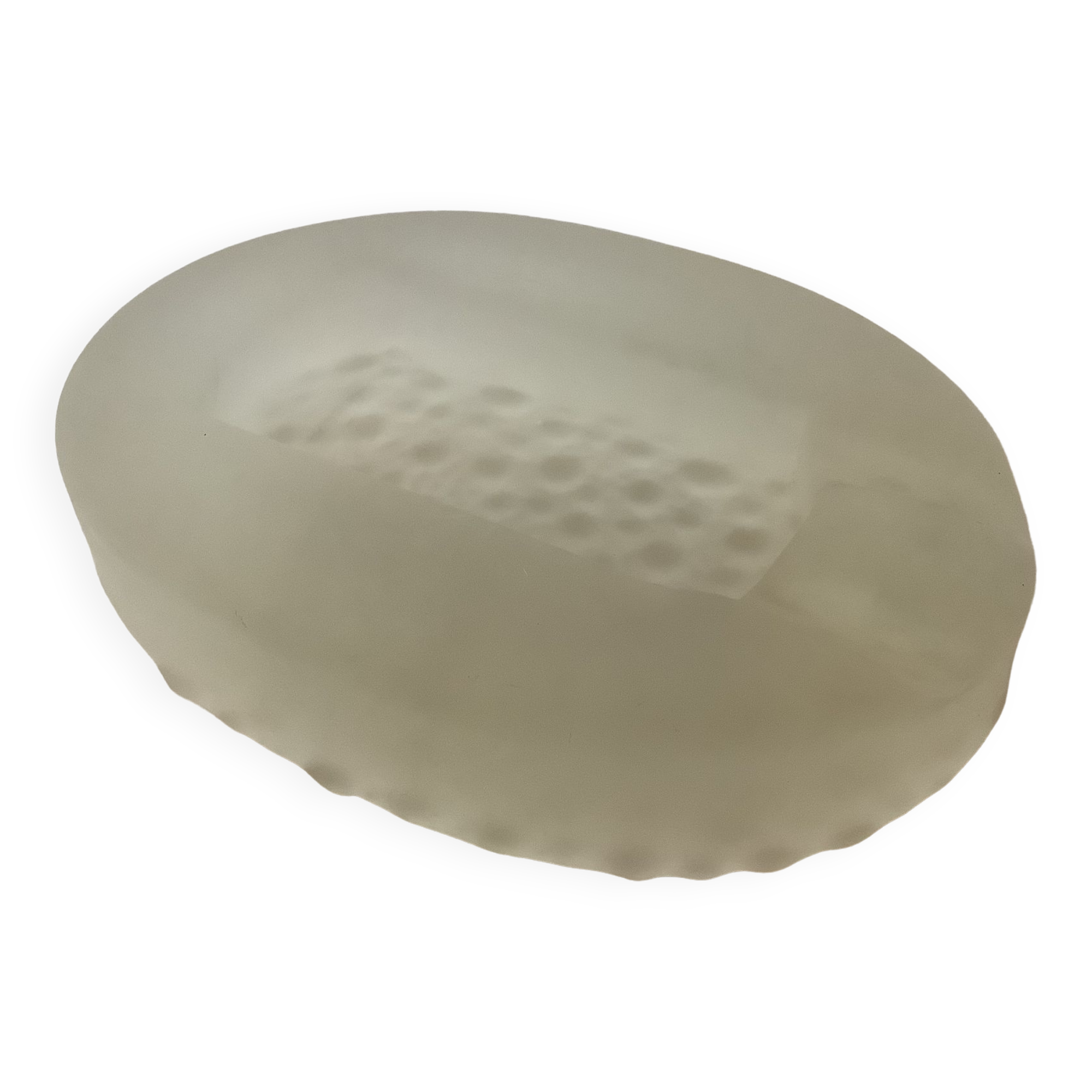 Frosted glass ashtray tray