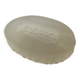 Empty pocket ashtray frosted glass