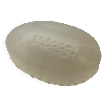 Frosted glass ashtray tray