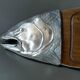 Large wooden and silver-plated fish board, 90 cm
