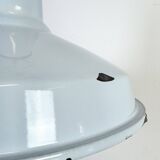 Industrial Light Blue Enamel Factory Pendant Lamp, 1960s