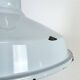 Lampe à suspension industrielle en émail bleu clair, années 1960