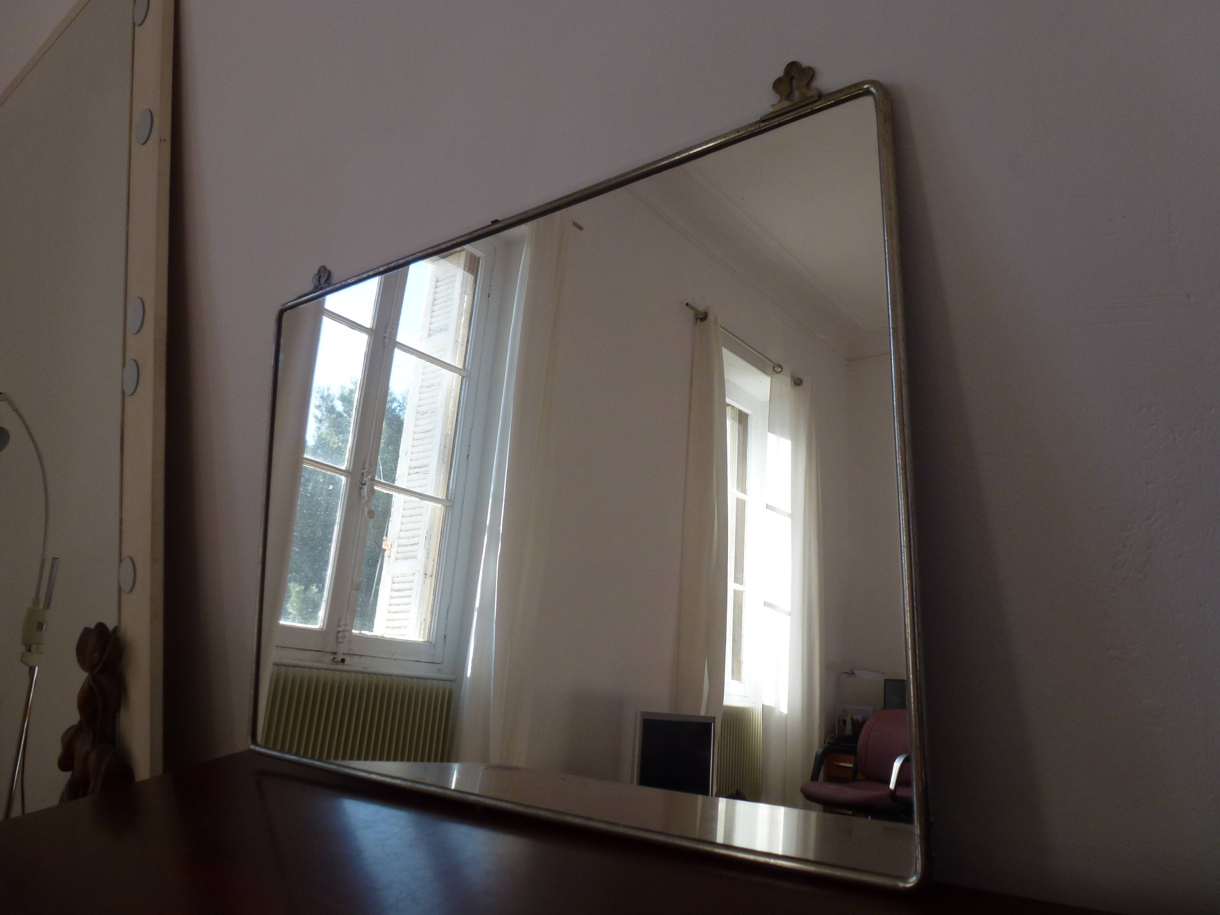 Former large mirror Barbier XXL 75 cm x 50 cm 50 years