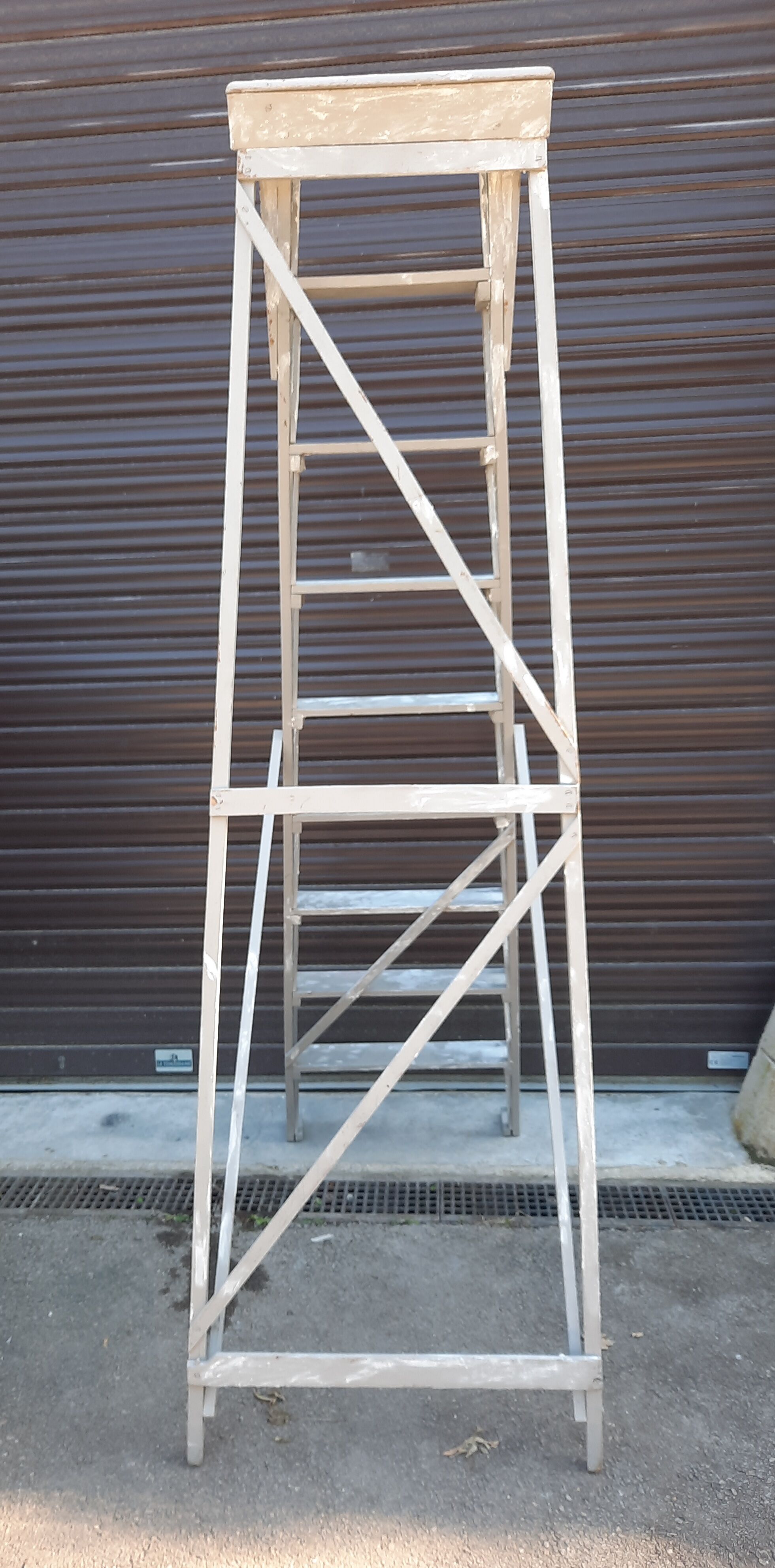 Large all-wood stepladder