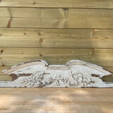 Patinated wooden pediment