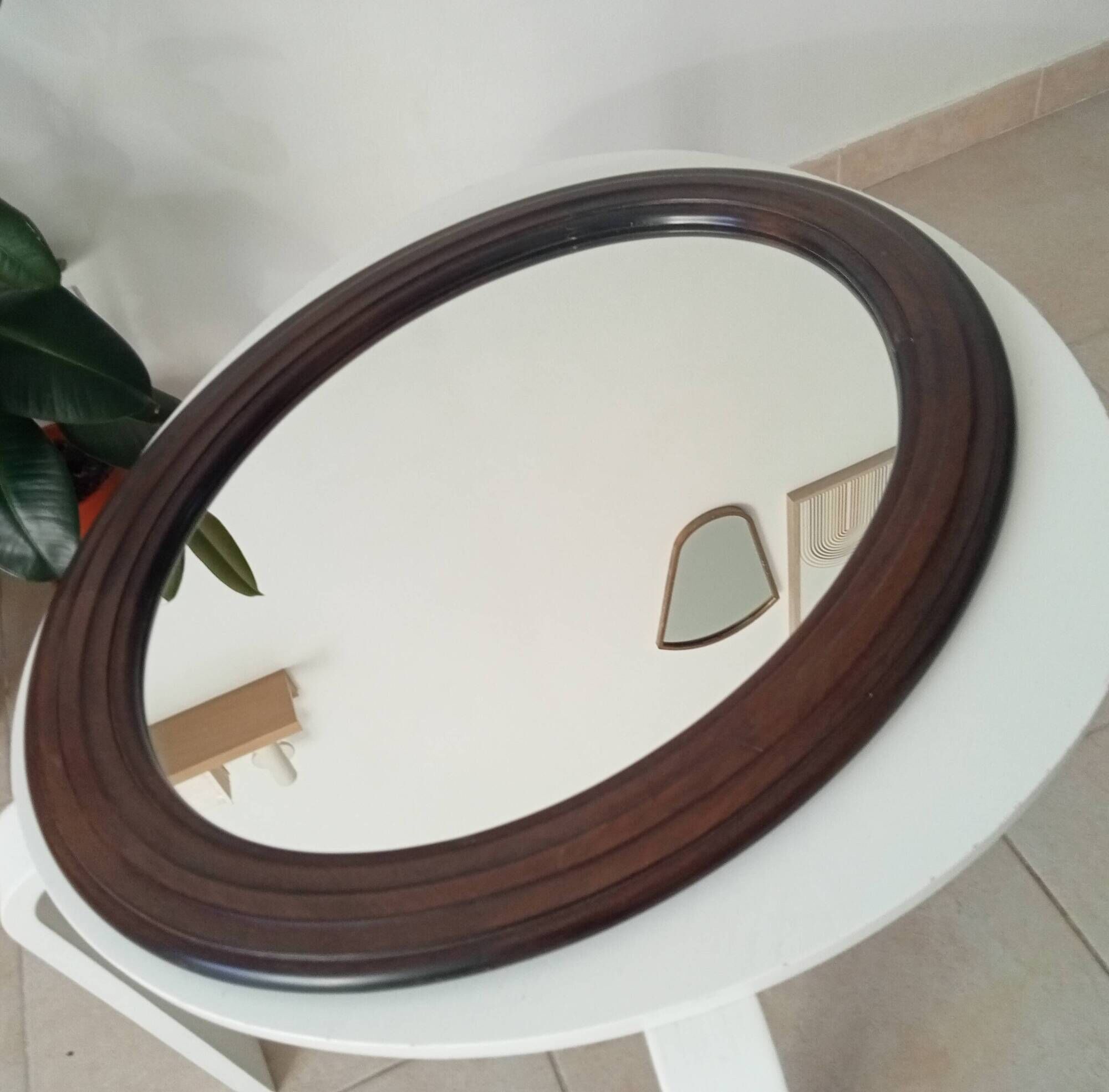 Miroir ovale vintage années 60/70 69*54 cm
