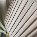 Brass lamp with pleated shade