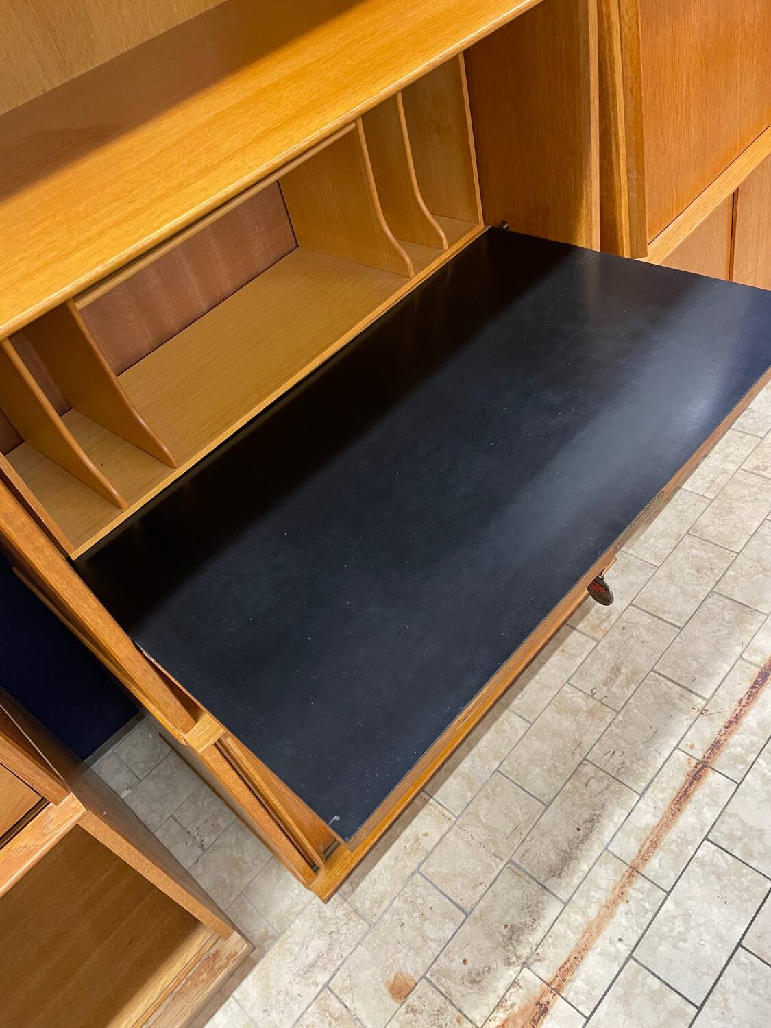 Oscar vintage secretary bookcase, 50/60 cm thick, modular