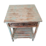 Table de chevet en bois coloré vintage