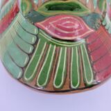 Masque Mexicain en terre cuite, art populaire Mexicain, années 70