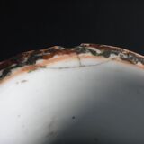 Vase porcelaine Chinois chien de fo 26cm Chine famille rose Canton XIX