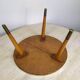 Guerdon small round coffee table red vintage tripod door plant formica
