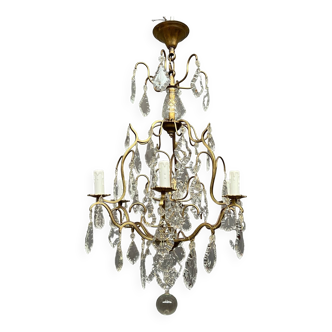 Lustre en cristal de style Louis XV.