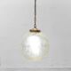 Vintage sphere chandelier in transparent glass and metal – 1960s