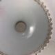 Pleated edge white opaline lampshade