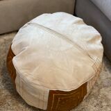 Leather pouf