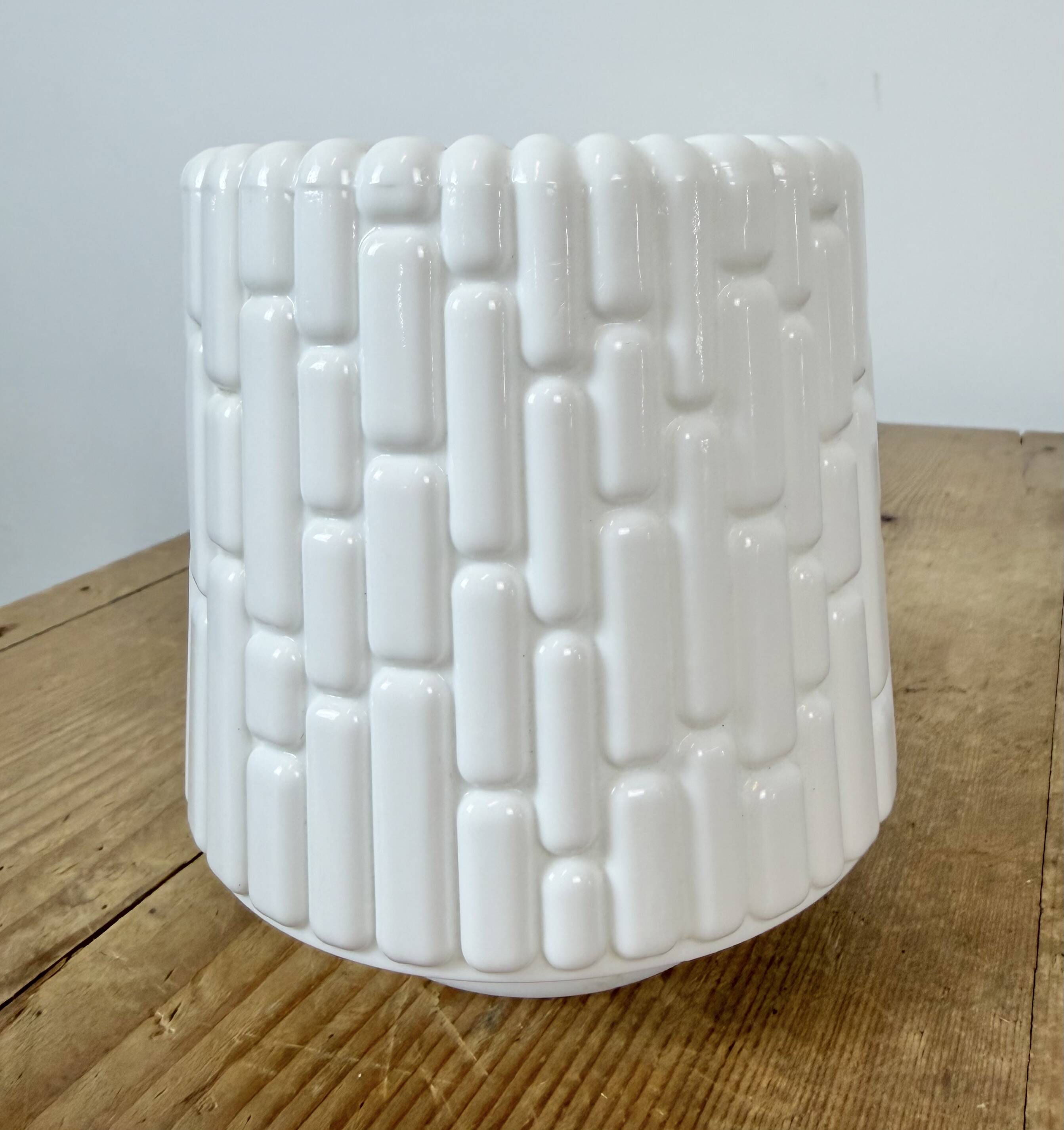 Vintage White Porcelain Ceiling Light, 1970s