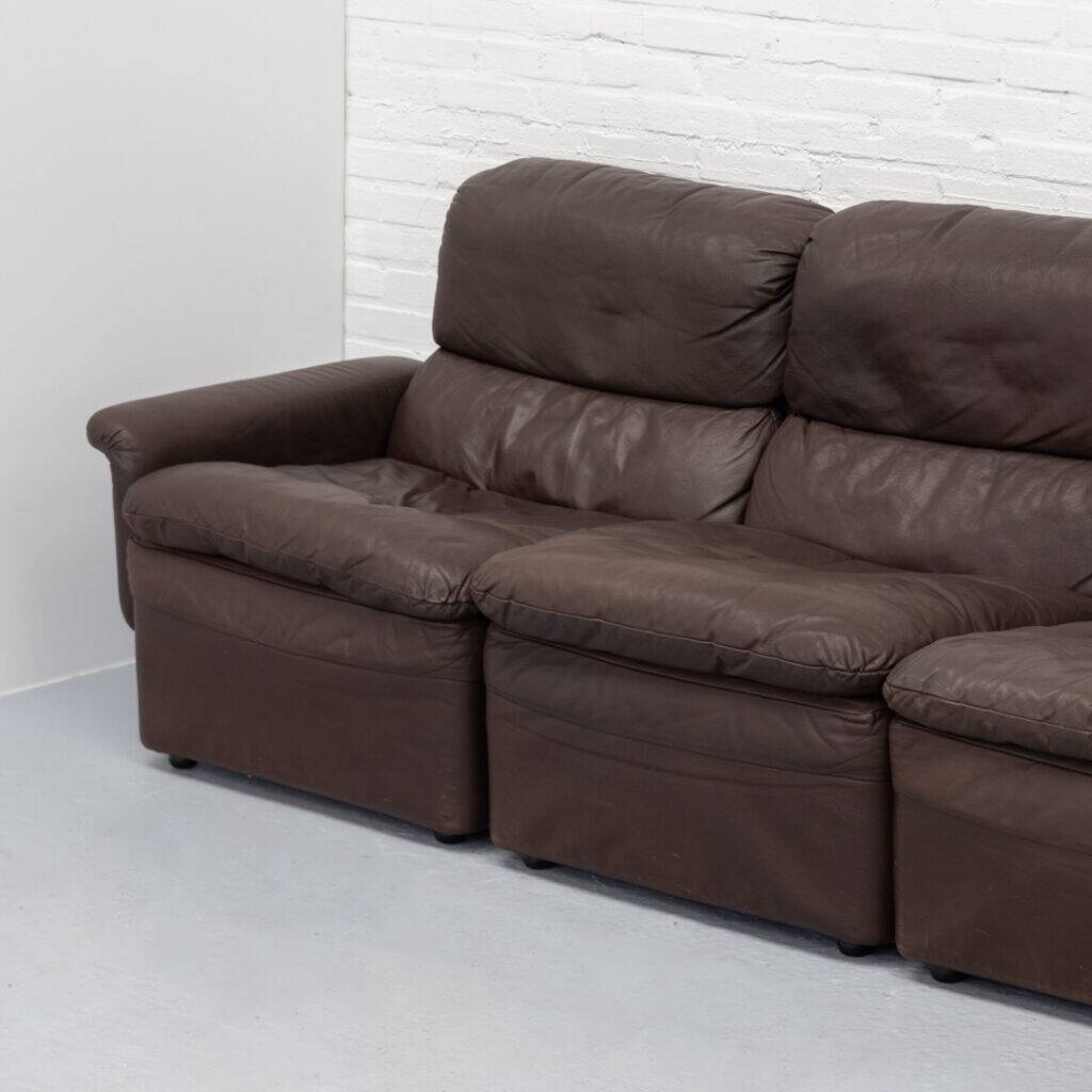 Leather modular sofa, 1970s