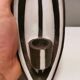 Wall-hung candle holder in the black series, made by Michael Andersen Bornholm Denmark 1960s