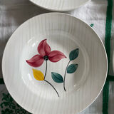 Lot de 6 assiettes creuses Sargueminnes Digoin