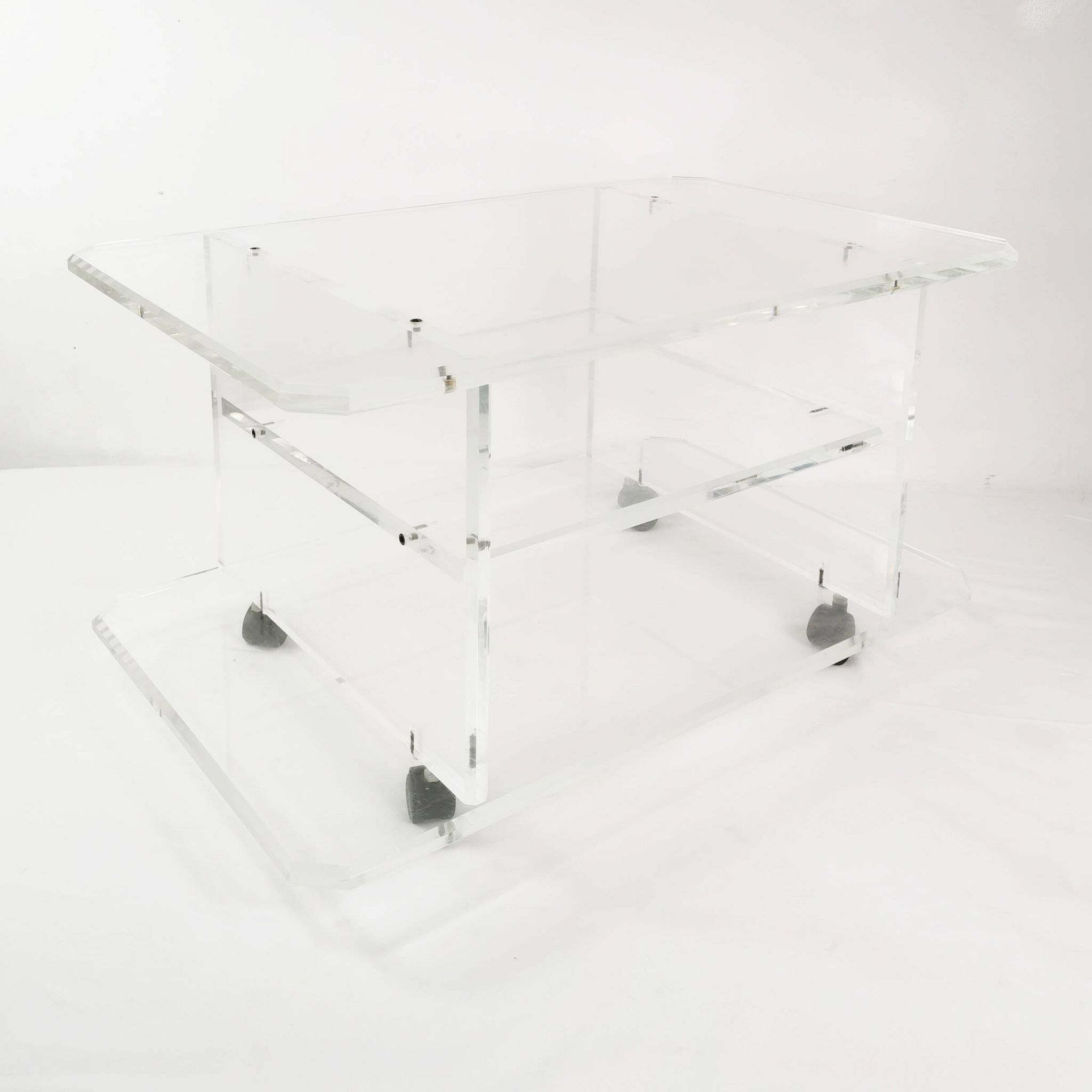 Plexiglass audio-TV cabinet, Italy, 1970s.