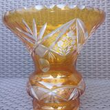 Flared vase of Saint Louis Jaune