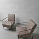 2 vintage nude leather "Cinema" easy chairs by Gunilla Allard for Lammhults | 1990s