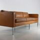Dutch design three seater leather sofa by Artifort