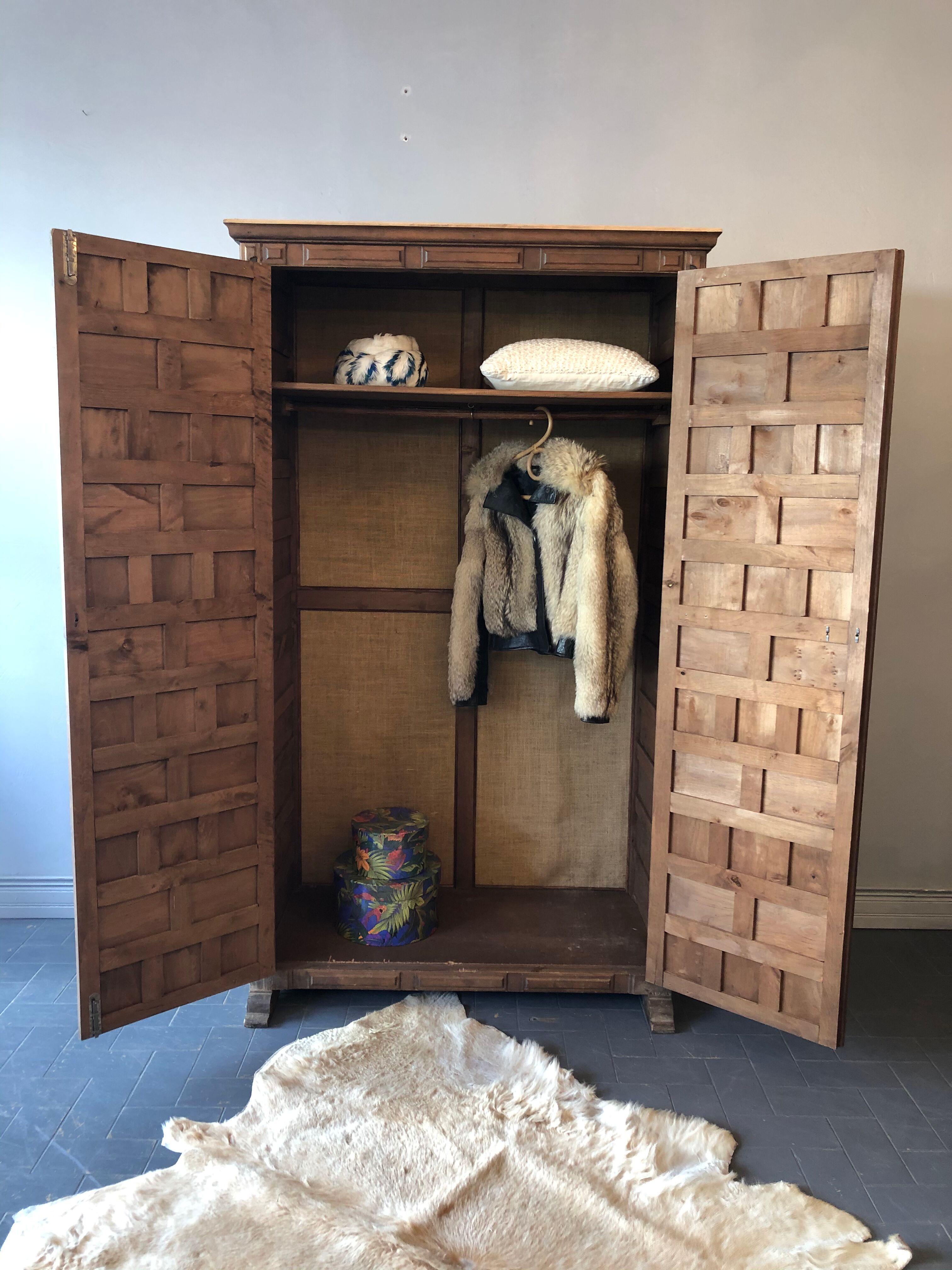 Ancient walnut cabinet