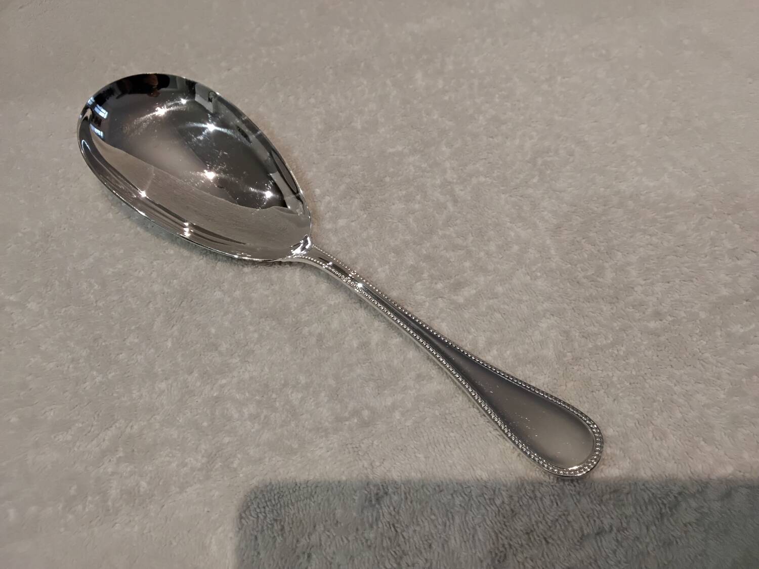 Christofle silver plated rice serving shovel, pearl model