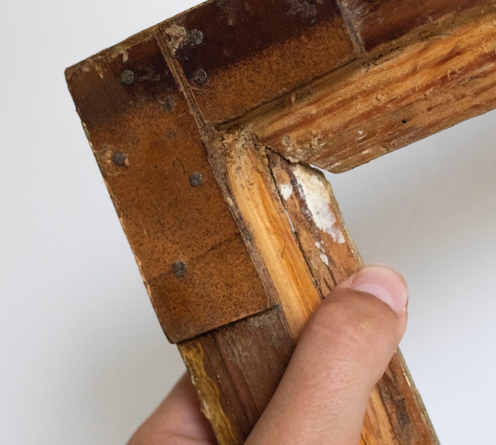 Old gilded wooden frame