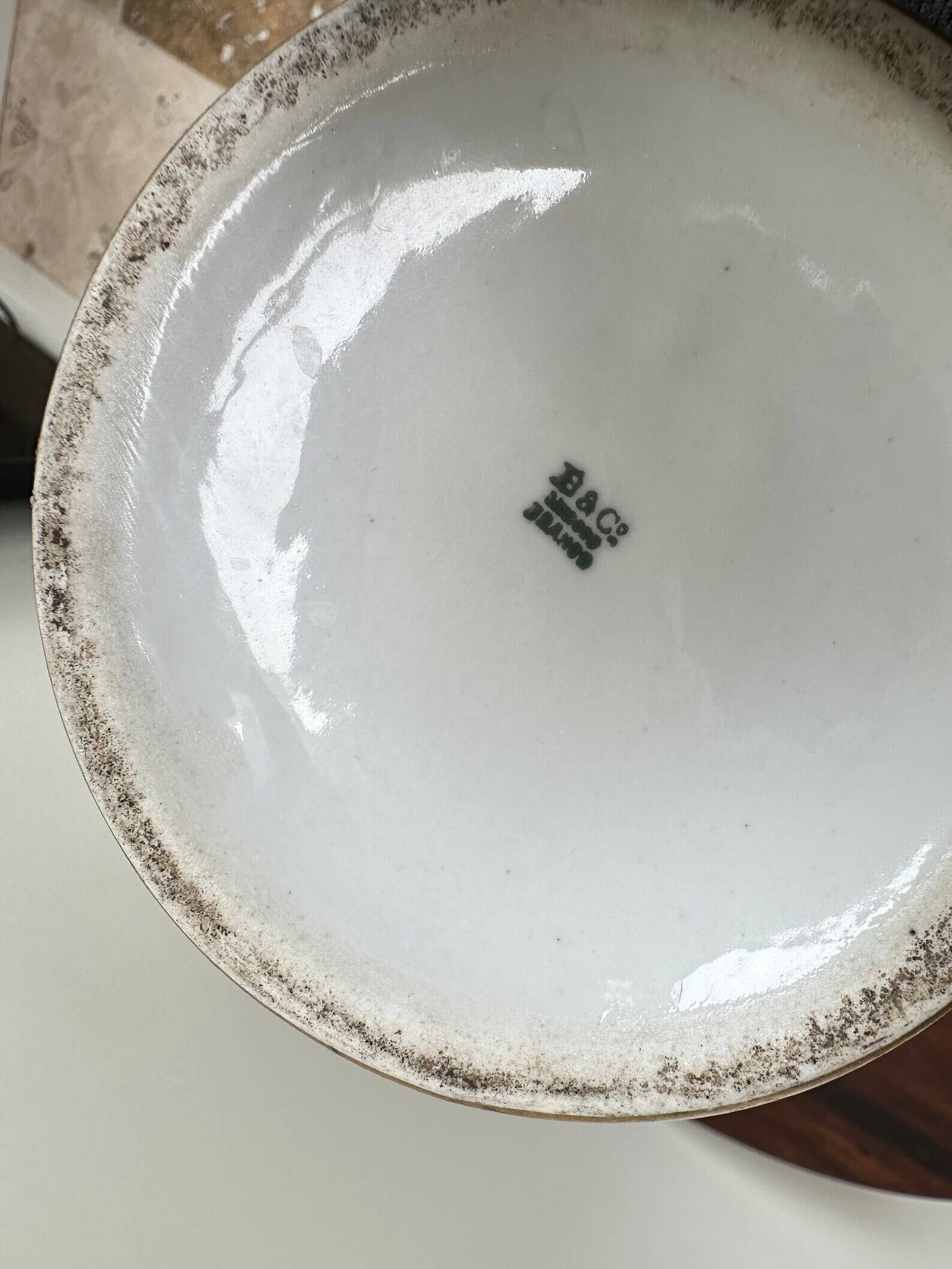 Very large limoges porcelain vase bernardaud white and iris gold