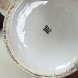 Very large limoges porcelain vase bernardaud white and iris gold