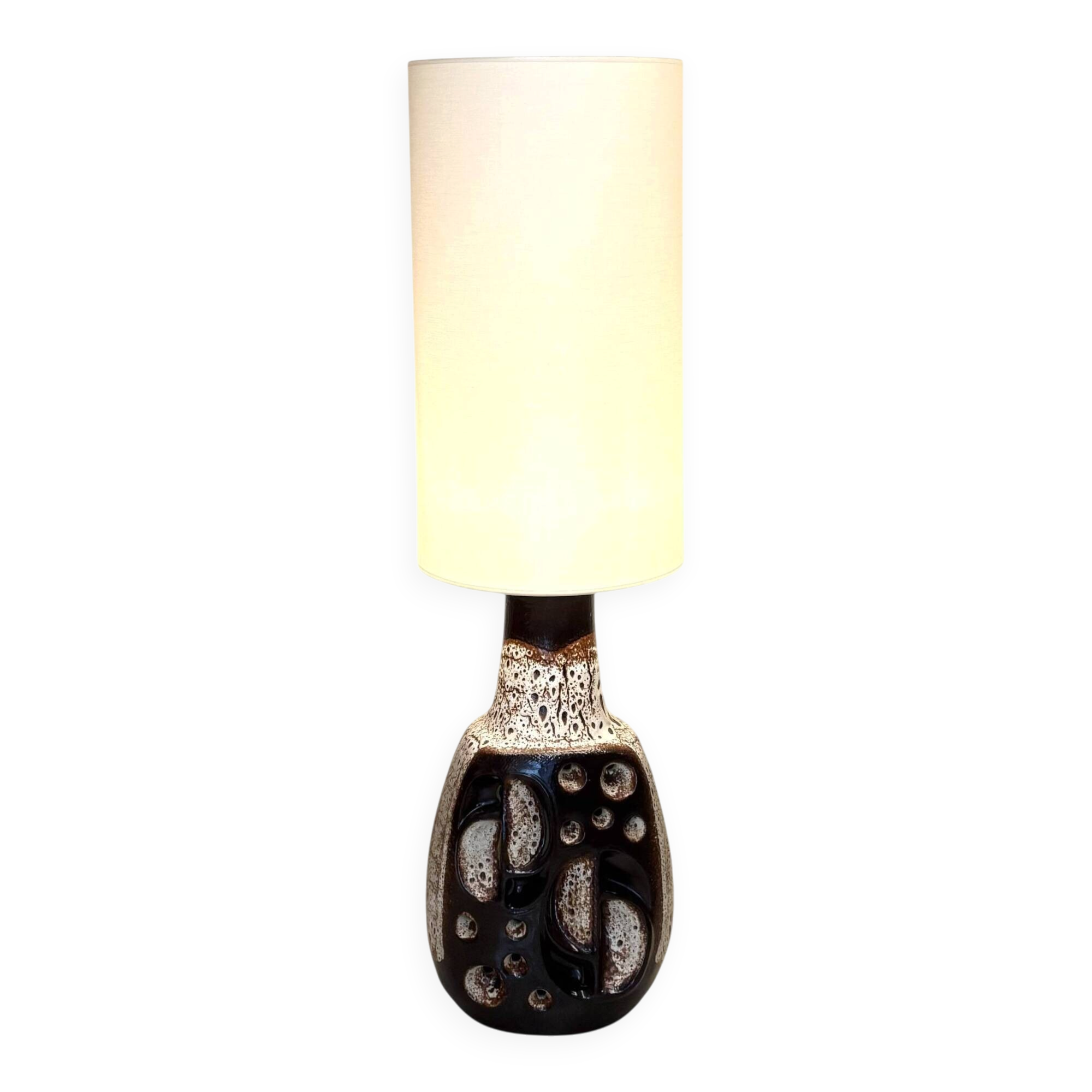 Lampe de sol en céramique années 70
