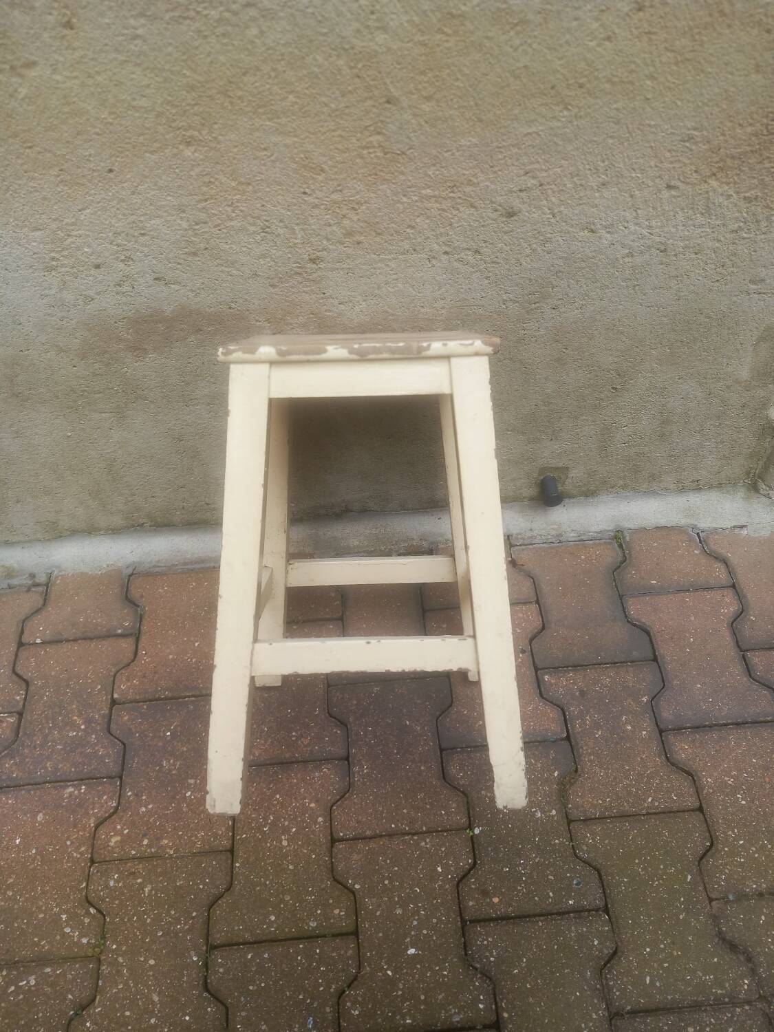 Vintage wooden workshop stool