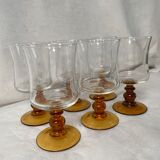 Set of 6 vintage wine glasses