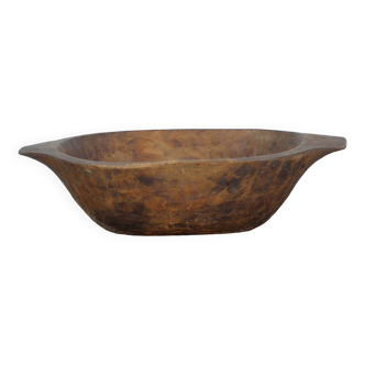 Handmade hungarian wooden dough bowl, early 1900s