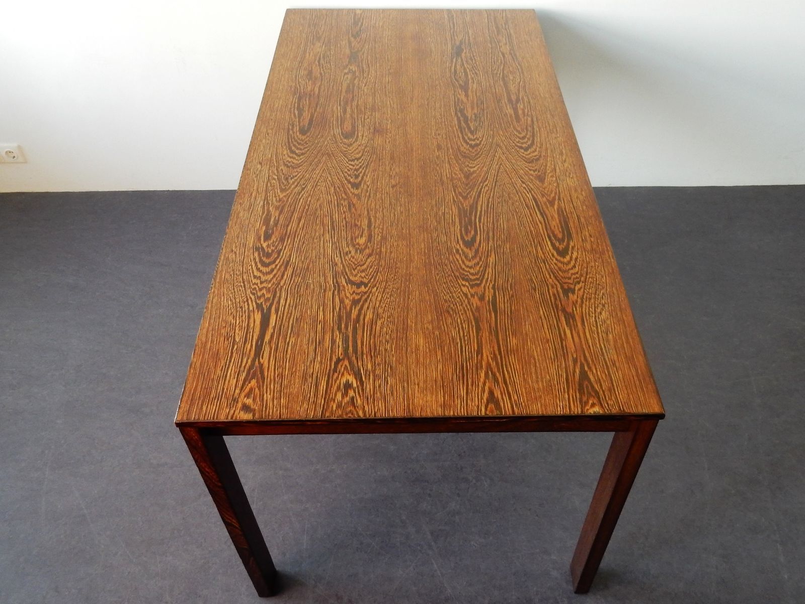 Table de salle à manger wengé vintage 1970s Selency